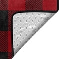 thumbnail image 4 of Alfombra Christmas Area de 9 canales, color rojo y negro, diseño de búfalo, 160 cm x 210 cm, 4 of 6