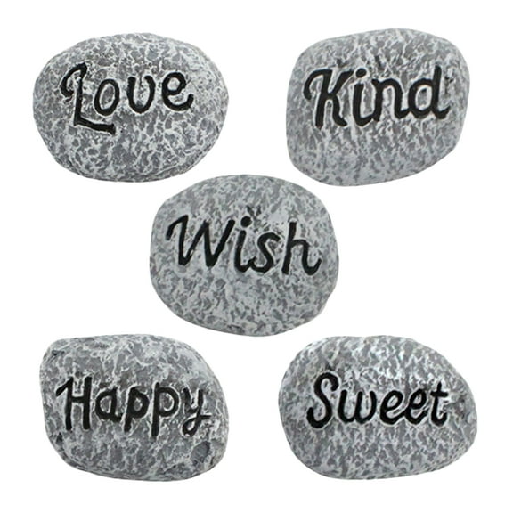 5 Pcs Potted Plant Decorations Pebbles Colorful Fish Bowl Outdoor Tank Decorative Stones