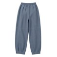 thumbnail image 5 of Women's Harem Pants Lightweight Loose Fit Drawstring Waist Side Pockets Cuffed Ankle Casual Summer Lounge Trousers, M, 5 of 7