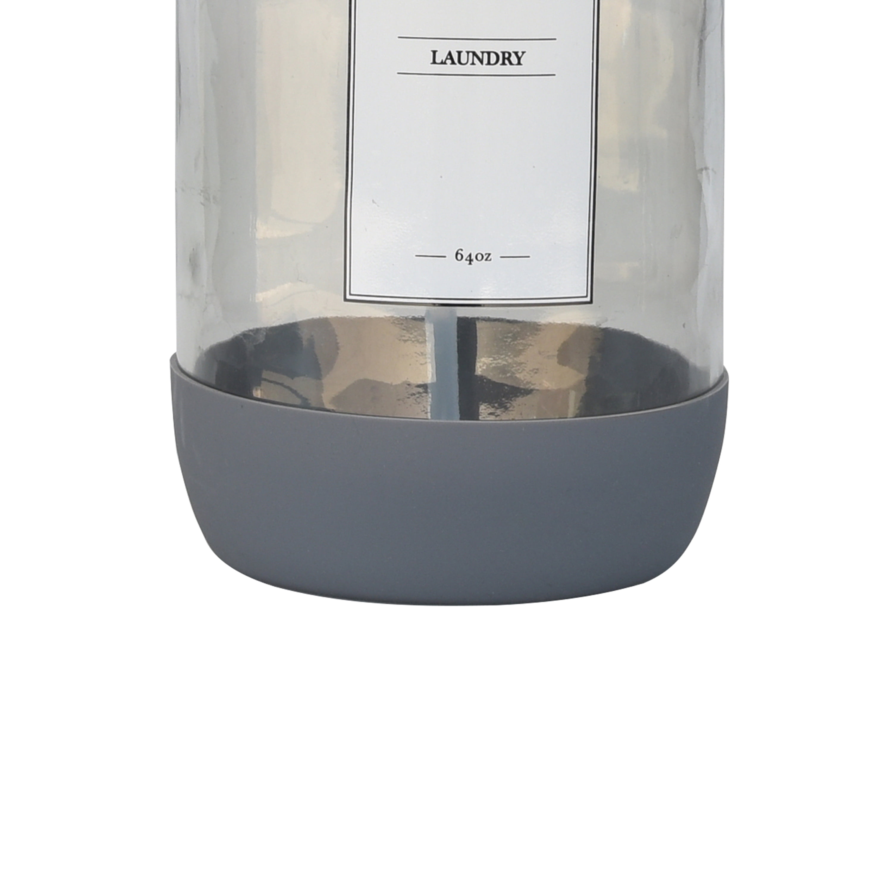 (2 pack) Better Homes & Gardens 64 oz Clear Glass Laundry Detergent Dispenser with White Lid