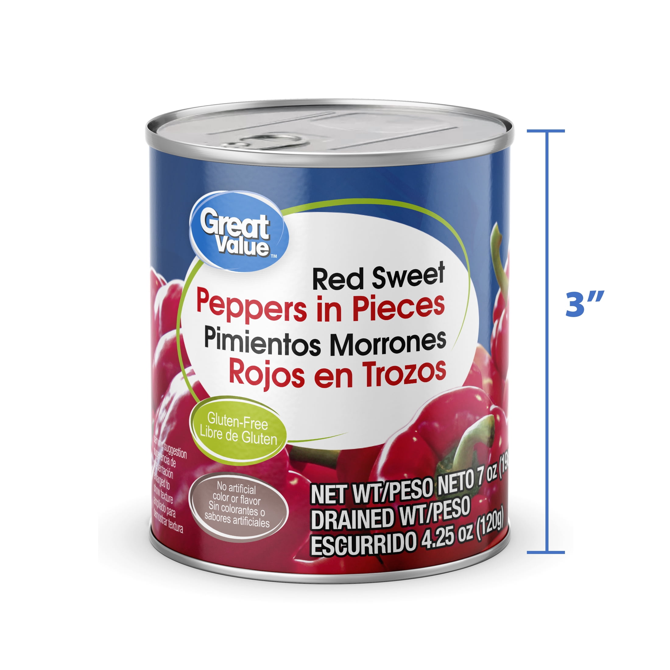 Great Value Red Peppers, 7 oz Can