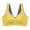 Gold, variant on Bras for Women No Underwire Women's Soft Cotton Lace Wirefree Plus Size Bras Full Coverage Non Padded Bra Yellow,XXL