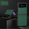 thumbnail image 1 of SaniMore Designed for Samsung Galaxy Z Flip 4 Folding Case 6.7-inch, for Galaxy Z Flip 4 Lens Protection PU Leather + Hard PC Anti-Drop Slim All-inclusive Protecitve Cover, Green, 1 of 9