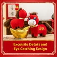 thumbnail image 3 of Lunar Newyear Home Décor,for Holiday Zodiac Gift Home Office Car Decors-Year of 2026 Horse Mascot Statue,2026 New Year Red Smile Horse Plush Doll(1pc - L), 3 of 5