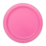 Hot Pink Paper Dessert Plates, 7in, 50ct