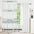 thumbnail image 4 of Deconovo Blackout Curtains Set of 2 for Living Room, Pure White, 52"x63", Solid Back Tab Curtains, 4 of 9