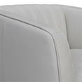 thumbnail image 5 of Maklaine Modern Genuine Leather Swivel Barrel Chair in Dove Gray, 5 of 7