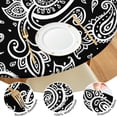 thumbnail image 4 of Elastic Edge Boho Chic Tablecloth with Floral Pattern - Vibrant Round Table Cover for Kitchen - Fits 52 to 56 Inch, 4 of 7