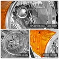 thumbnail image 5 of DNA Motoring Passenger Right Side Headlight for 07-11 Honda CR-V, Chrome/Amber, 5 of 8