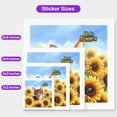 thumbnail image 5 of Abyssinian Hello Summer Sunshine Sunflowers Spring Retro Vintage Vinyl Sticker Cat Lover Kitten Owner Gifts Waterproof Decal Art Decor - 00008, 5 of 5