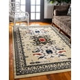 thumbnail image 1 of Unique Loom Taftan Collection Geometric Tribal Area Rug, 9 x 12 Feet, Gold/Gray, 1 of 5