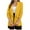 Yellow, variant on Jacenvly 2024 Blazers for Women Turndown Collar Long Sleeve Short Business Attire Pocket Solid Cardigan Coat Soft Skin-Friendly Casual Fashion Slimming Top