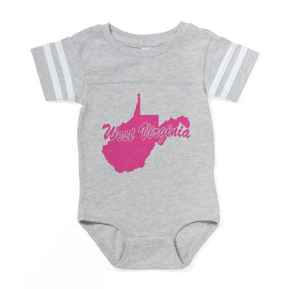 CafePress - W Virginia - Cute Infant Baby Football Bodysuit