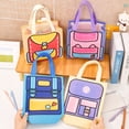 thumbnail image 3 of 2/10PCS New Non-woven Handbag Children Cloth Waterproof Candy Cake Gift Packaging Wedding Festival Joy Party Gift Storage Bag (2,22CM X 22CM X 9CM,10PCS), 3 of 7