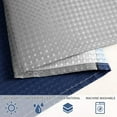 thumbnail image 3 of Modern Bathroom Shower Curtain, Blue Polyester Bath Curtain Set with 6 Hooks, Water Repellent Shower Curtains Decorative Farmhouse Hotel Heavy Weighted Waffle Weave Fabric Curtains, 36 x 72, Navy, 3 of 6