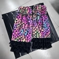 thumbnail image 6 of 1 Pair Comfortable Fleece Stackable Leg Socks With Leopards Pattern And Lace Trim Adjustable For Cold Weather Outfits, 6 of 8