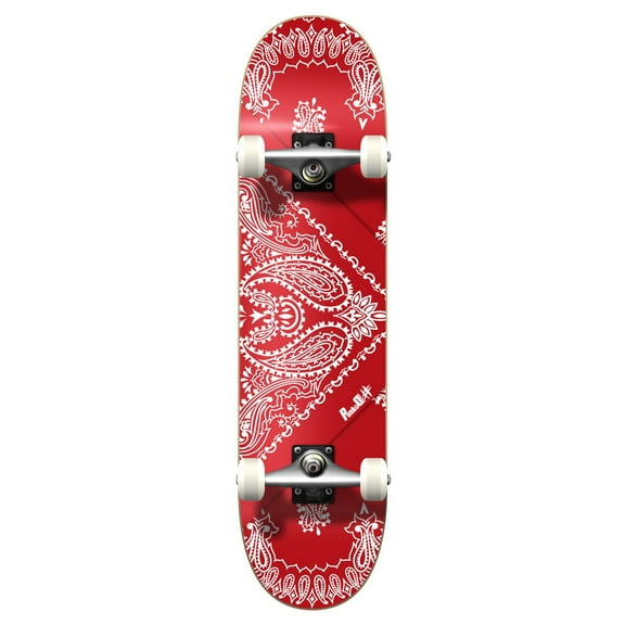 Yocaher Graphic Complete 31" x 7.75" Skateboard - Bandana Red