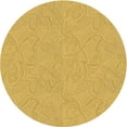 thumbnail image 1 of Ahgly Company Indoor Round Patterned Deep Yellow Area Rugs, 6' Round, 1 of 6