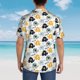 thumbnail image 4 of Balery Cute Elephant Camisas hawaianas de manga corta para hombre, camisas playeras de corte holgado, camisas de vacaciones con botones,Medium, 4 of 7
