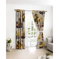 thumbnail image 3 of Construction Truck Blackout Curtains for Bedroom/Living Room, Thermal Insulated Kitchen Curtains, Cartoon Grips and Bulldozers Beige Grommet Darkening Window Treatment Drapes 42"x63"x2, 3 of 8