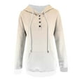 thumbnail image 4 of Long Sleeve Tops for Women Pack Dressy Tops for Women Print Gradient Loose Long Sleeve Button Hoodie Sweater, 4 of 5