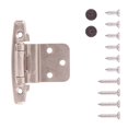thumbnail image 4 of Hickory Hardware P295-SC Satin Silver Cloud Surface Self-Closing 0.37 In. Offset Hinge 2-Pack, 4 of 4