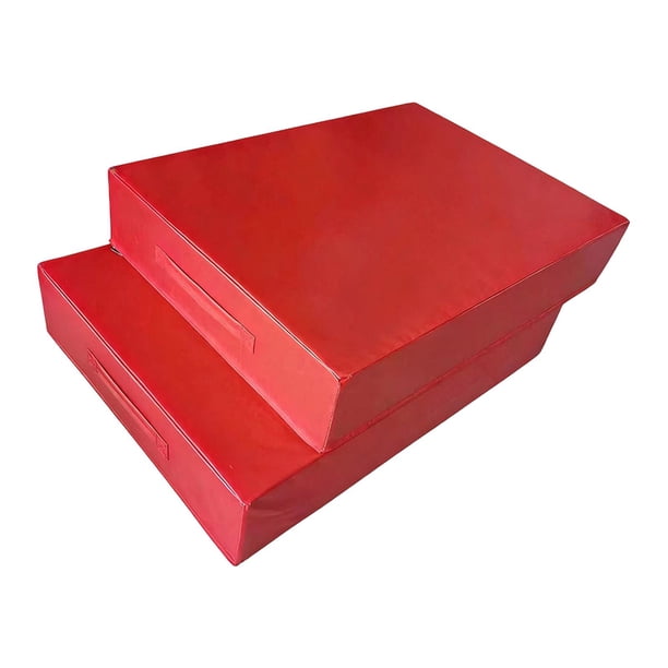 2 Colchonetas Anticaídas Silence Weightlifter, Portátiles para Uso en Interiores Y Exteriores, Almohadillas de Pesas para Entrenar en Garaje, Oficina Rojo