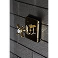 thumbnail image 2 of Kingston Brass KS3042BEX Single-Handle Three-Way Diverter Valve with Square Trim Kit in Polished Brass, 2 of 9