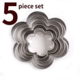 thumbnail image 1 of Cortadores de galletas de flores, 6 piezas, metálico, molde para galletas de acero inoxidable con forma de ciruela, herramienta para hornear, molde navideño DIY para niños, 1 of 5