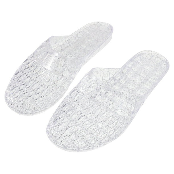 WEUVEB 1Par Zapatillas Transparentes Para Mujer Con Suela Antideslizante Y Para Interior Y Exterior
