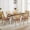 Pu|brown, variant on Natural Rattan Dining Chairs Set of 4, Mid Century Kitchen Chairs with PU Upholstered Seat, Modern Boho Dining Chairs with Sturdy Wooden Legs, Ideal for Living Room, Restaurant, Coffee Bar, Brown