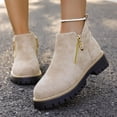 thumbnail image 4 of Willtoo Ankle Boots for Women, ​Fall Boots​ Low Heel Chunky Platform, ​Booties​ Non-Slip Outdoor Walking Shoes, ​Comfort ​Winter Boots, 4 of 5