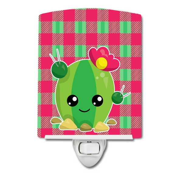 Caroline's Treasures BB6849CNL Cactus Peace Out Ceramic Night Light, 6x4x3", multicolor