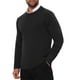 thumbnail image 5 of SUDADERA DE PULLOVER DE PUNTO SUAVE DE MANGA LARGA Y CUELLO REDONDO CLÁSICO PARA HOMBRE EN COLOR NEGRO, 5 of 6