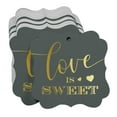thumbnail image 3 of Inkdotpot Love Is Sweet Wedding Bottle Tag Real Gold Foil Favor Bracket Shape Hang Tags Pack Of 100, 3 of 6