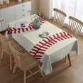 thumbnail image 3 of Baseball Pattern Rectangle Tablecloth 60"x84",Waterproof Polyester Rectangle Table Cloth, Wipeable Spillproof Polyester Tablecloth for Dining, Camping, Indoor and Outdoor, 3 of 5