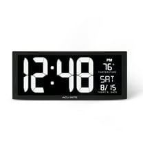AcuRite 14.5-Inch LED Digital Clock with Auto-Dimming, Time, Date, Day of the Week, and Temperature (75159MA1)
