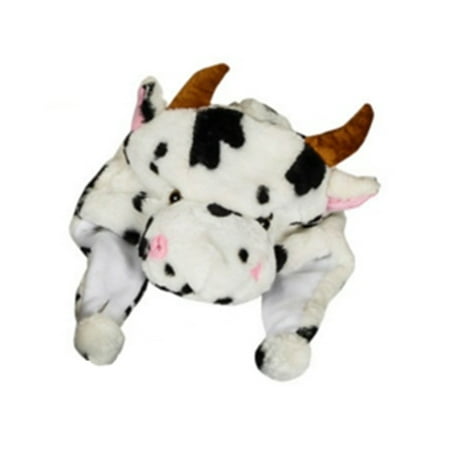 Adults Kids Plush Winter Beanie Cow Animal Zoo Hat Costume Accessory