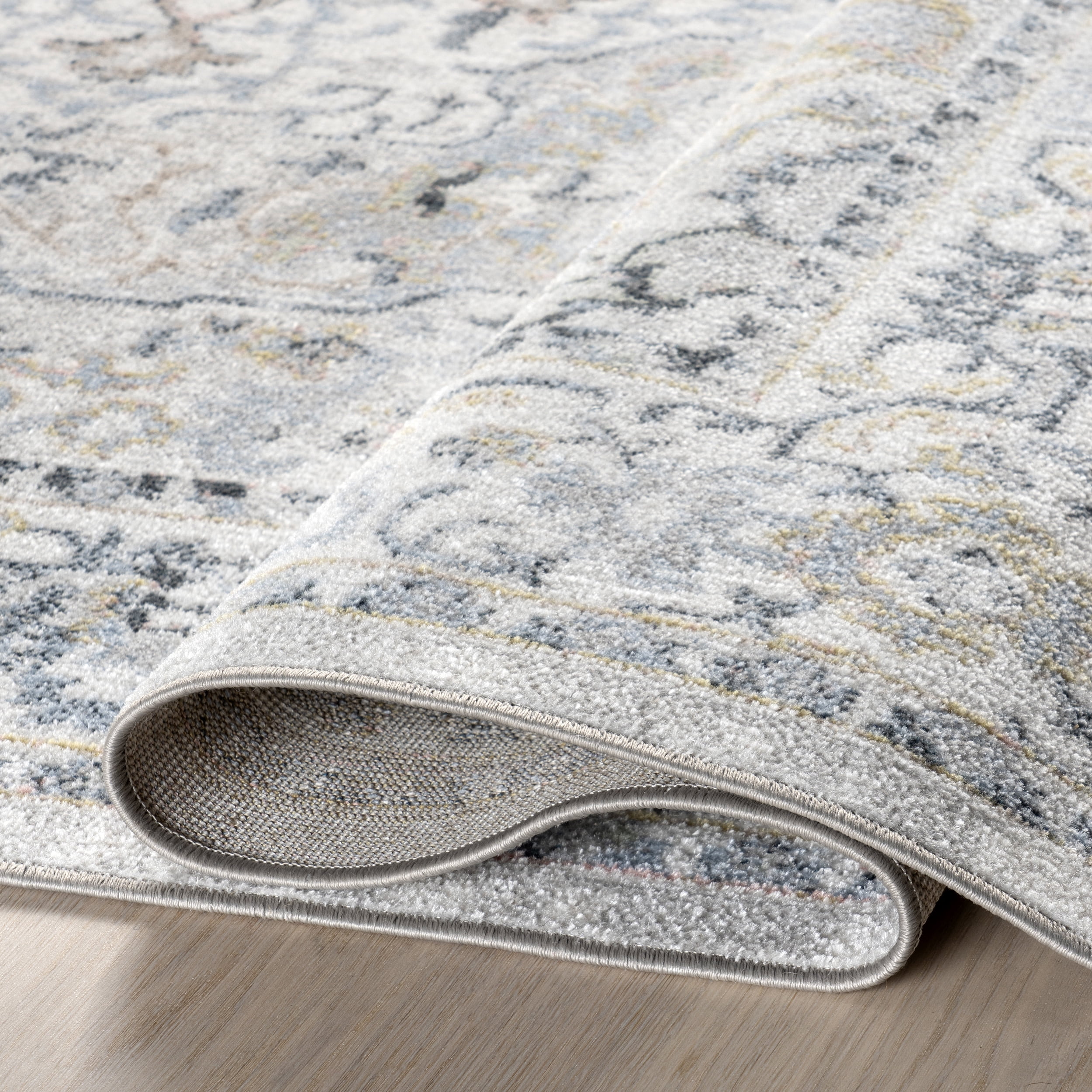 nuLOOM Cady Machine Washable Transitional Area Rug, 6' 7" x 9', Blue