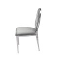 thumbnail image 3 of Chaise de Salle à Manger Grise (Diamond Capitonnée) (Ensemble de 2) avec Pieds Chromés, 3 of 7