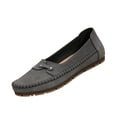thumbnail image 3 of Women's Leather Soft-Soled Non-Slip Shoes,Womens Leather Lightweight Slip on Flat Walking Shoes,Comfortable Wide Round Toe Loafers for Work, Travel, Shopping and Everyday Wear 37, 3 of 8