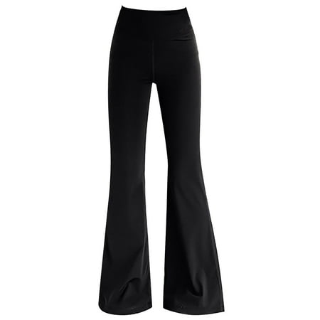 

Teen Girls Solid Color Yoga Pants Kids Active High Elastic Waistband Flare Leggings Girl Slimming Comfy Trousers