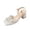 White, variant on Willtoo Women's Heeled Sandals Polka Dots Comfortable Strappy Block Heels Sandals Dressy Ankle Strap Open Toe Party Shoes