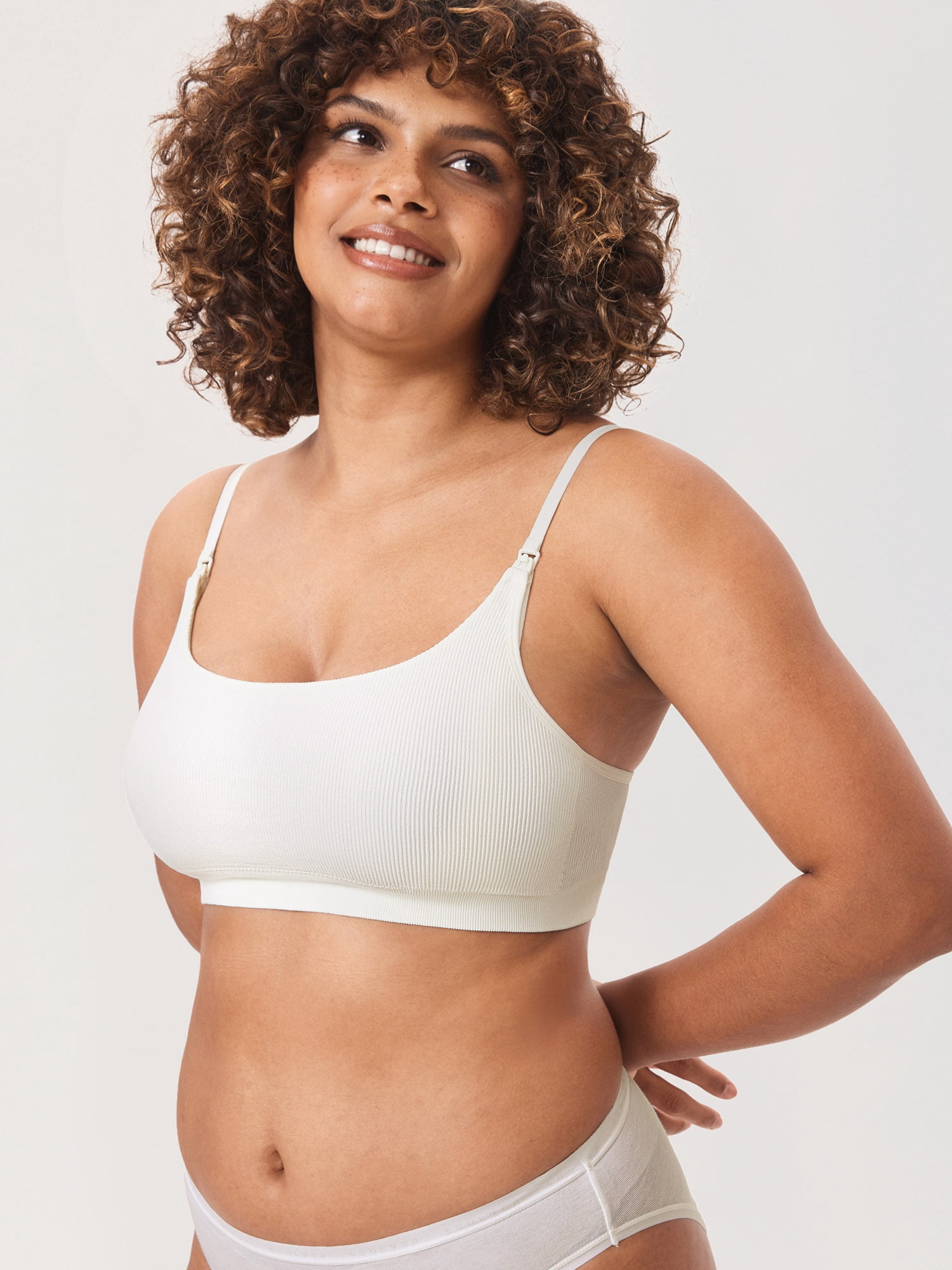 DELIMIRA Women's Nursing Bras Seamless Bralettes Wireless Maternity Breastfeeding Bra