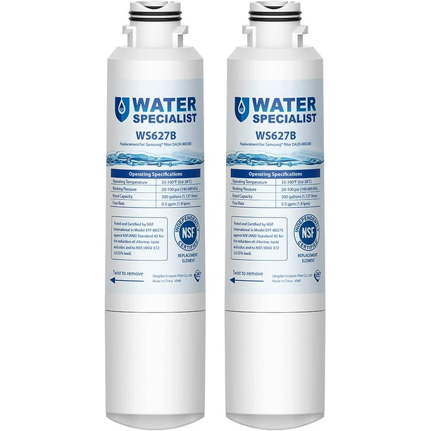 Waterspecialist DA2900020B Refrigerator Water Filter, Replacement for