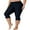 Black-Knee Length, variant on Charmo Plus Size Swim Bottoms for Womens High Waisted Swim Capris Long Swim Shorts
