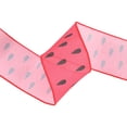 thumbnail image 2 of LaRibbons 2 1/2" Wired Ribbon | Watermelon Seeds | 10 Yard Roll, 2 of 7