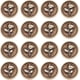 thumbnail image 1 of 16 botones vintage de aleación, redondos, de 23 mm (0,9"), con orificio de 2 mm, diseño de rosa y vástago plano. Ideales para accesorios de prendas de vestir., 1 of 6