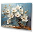thumbnail image 2 of Designart "Tranquil Blossoms White Dogwood I" Oversized Floral Wall Art - Traditional White Dogwood Entryway Wall Art Print, 2 of 4