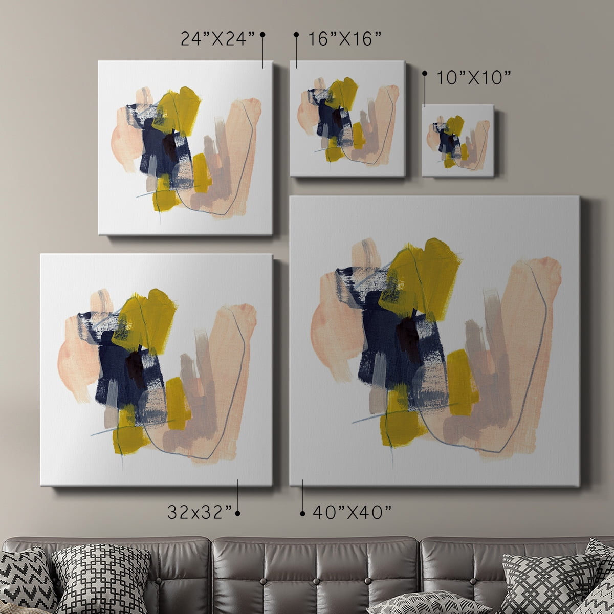 Wexford Home Mosaic Boundary I-Premium Gallery Wrapped Canvas, 32" x 32" - Ready to Hang